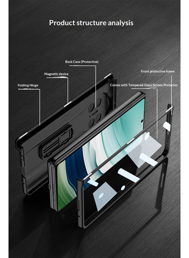 متوافق مع حافظة هاتف Huawei Mate X3/Mate X5، غطاء ممتص للصدمات مصنوع من الجلد قابل للطي مغناطيسيًا - Image 4